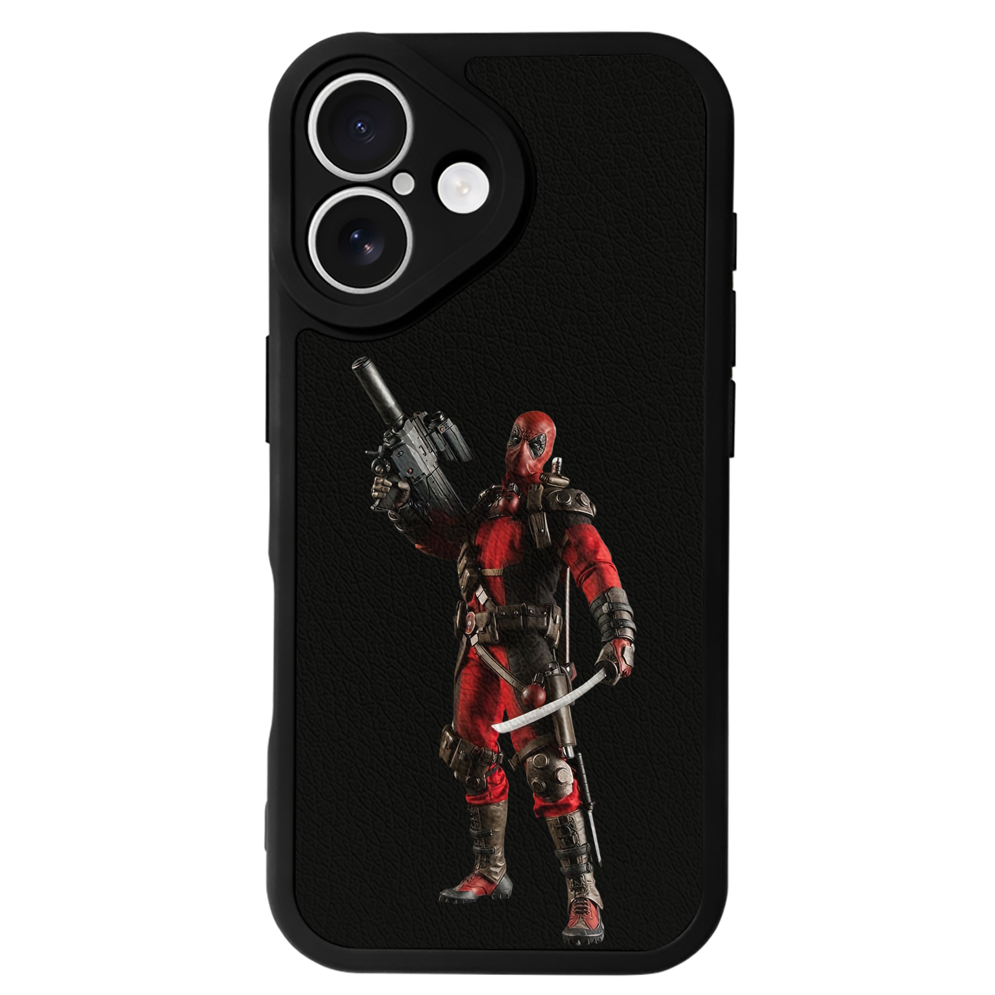 （画像用） Deadpool デッドプール 【iPhone 16シリーズ対応】シリコンスマホケース（レザー調） 材質：シリコン